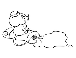 mouse artist with a tube of paint.