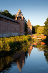 Obraz premium Smolensk fortress before the sunset