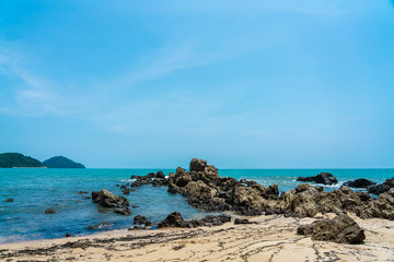Fototapeta na wymiar Sunshine at Sand and Sea Asia Beach Thailand Destinations Beautiful Tropical Ocean Summer view