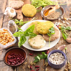 preparation of vegan burger