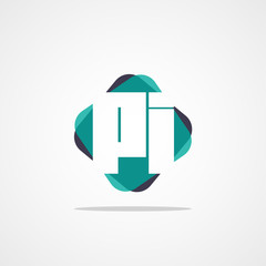 Initial Letter PI Logo Template Design