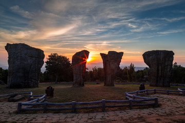Sunrise at Mo Hin Khao, Phu Laen Kha National Park, Chaiyaphum Thailand