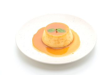 homemade caramel custard pudding