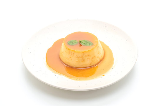 homemade caramel custard pudding