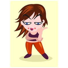 cute little emo gothic girls cartoon character