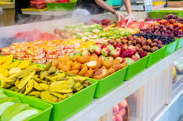 Fresh and bright fruit background