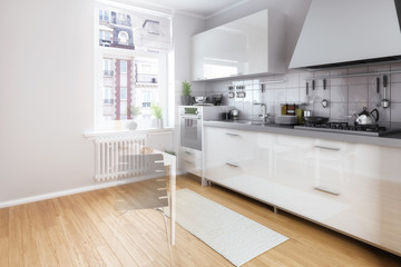 Fototapeta na wymiar Kompakte Kücheneinrichtung (Konzept)
