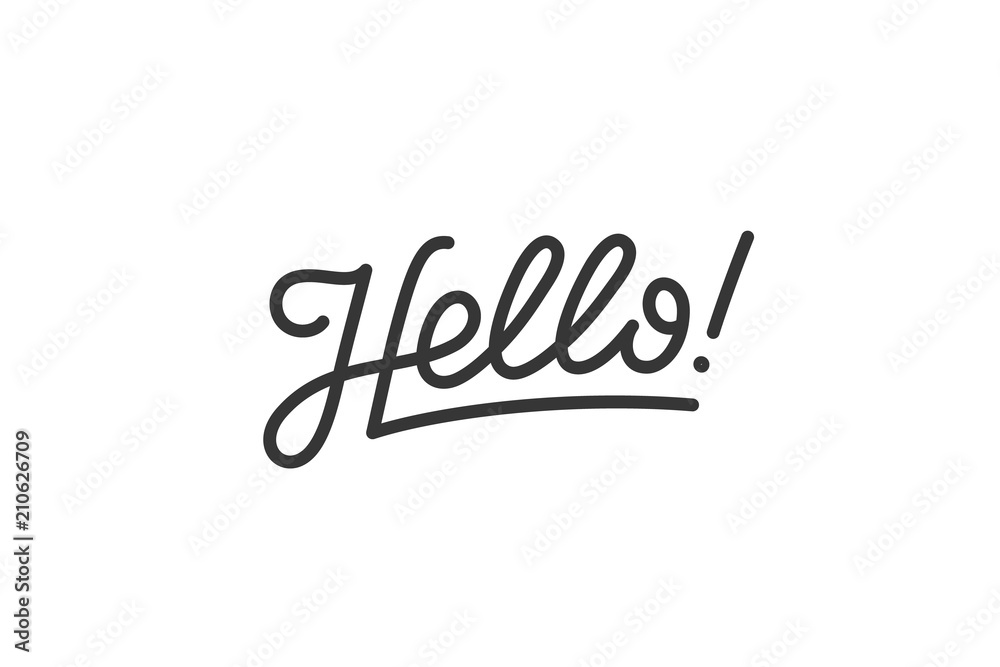 Canvas Prints hello. lettering for banner, poster and sticker concept with text hello. icon message hello on white