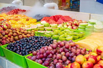 Fresh and bright fruit background