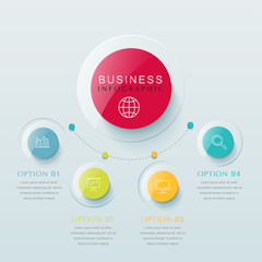 Presentation business infographic template. Business concept with 4 options or step.