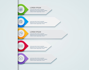Business infographic template the concept. Vector design
