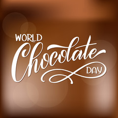 Chocolate world day. Vector elements for invitations, posters, greeting cards. T-shirt design