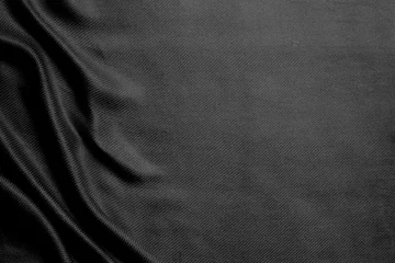 Papier Peint photo Poussière luxury black fabric texture ,crumpled silk or satin  background.