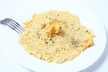 Risotto con frutti di mare e pesce