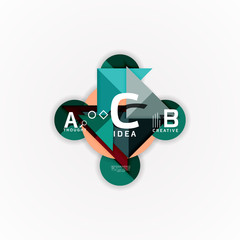 Vector infographic options banner, paper style design