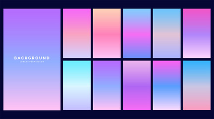 Fototapeta premium set of hologram gradients design