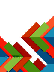 Multicolored abstract geometric shapes, geometry background for web banner