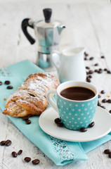 Italian coffee set for breakfast