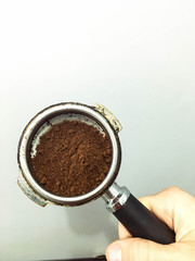 freshly ground coffee for cooking