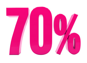 70 Percent Pink Sign