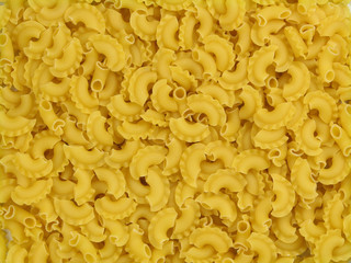 Pasta creste di gallo texture top view