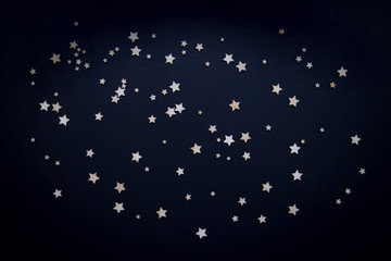 Decorative stars on a dark blue background. The Night Sky Concept