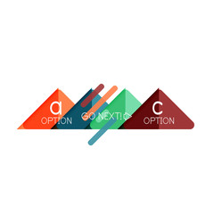 Triangle data visualization design, option infographic layout