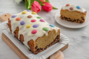 Kuchen mit weisser Glasur