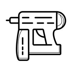 Nail gun icon vector
