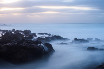 Amazing seascape panorama on sunset