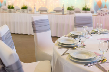 fancy table set for a wedding dinner