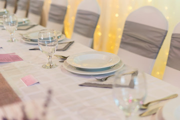fancy table set for a wedding dinner