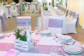 fancy table set for a wedding dinner