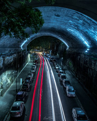 Sydney Tunnel traffic trails