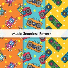 Colorful Music Seamless Pattern Repeat