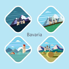 Naklejka premium Bavaria. Vector illustration.