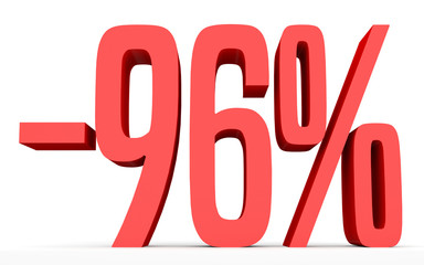 Minus ninety six percent. Discount 96 %.