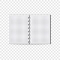 Clean notebook icon. Realistic illustration of clean notebook vector icon for web