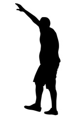 Fighting young street football fans against a white background