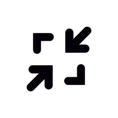Arrow minimise vector icon