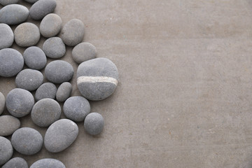 Fototapeta na wymiar gray stones and grey background