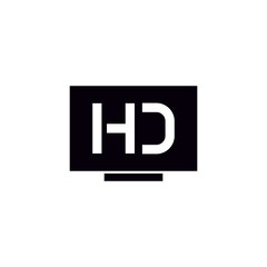 HD TV vector icon