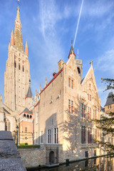 Obraz premium Church of Our Lady, Onze Lieve Vrouw Brugge, Belgium.