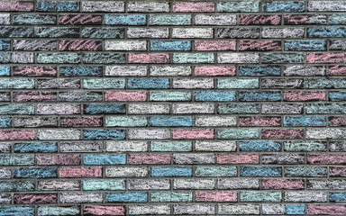 Colorful texture of a bricks wall