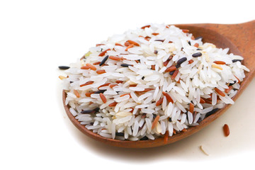 Colorful rice grains 