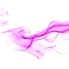 Purple smoke on white background