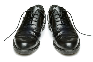 Pair of Mens Shoes on a White Background