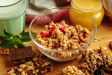 Healthy breakfast on the table