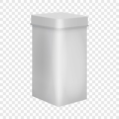 Blank box mockup. Realistic illustration of blank box vector mockup for web