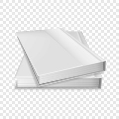 Two diaries icon. Realistic illustration of two diaries vector icon for web